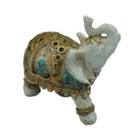 Elefante decorado hindú (10 cm de alto aproximadamente)